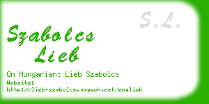 szabolcs lieb business card